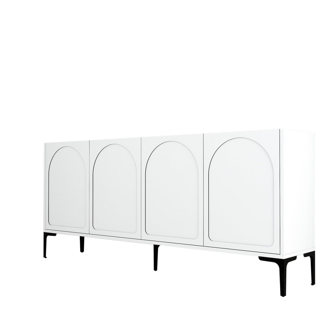 Konzolasztal Lyon 79 - White, Black-Vashome.sk