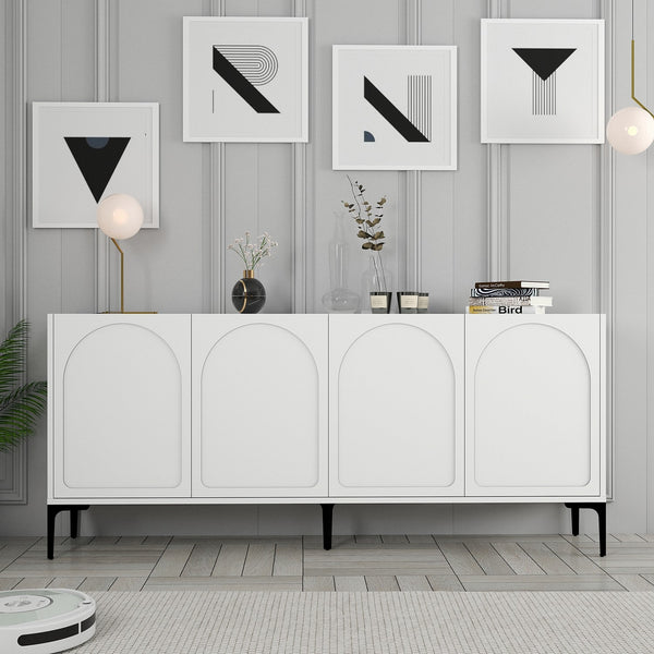 Konzolasztal Lyon 79 - White, Black-Vashome.sk