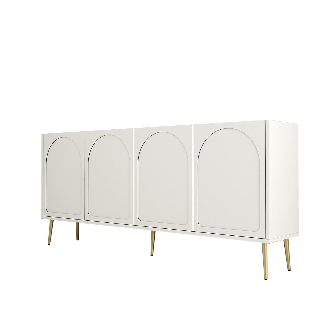 Konzolasztal Lyon 80 - Cream, Gold-Vashome.sk