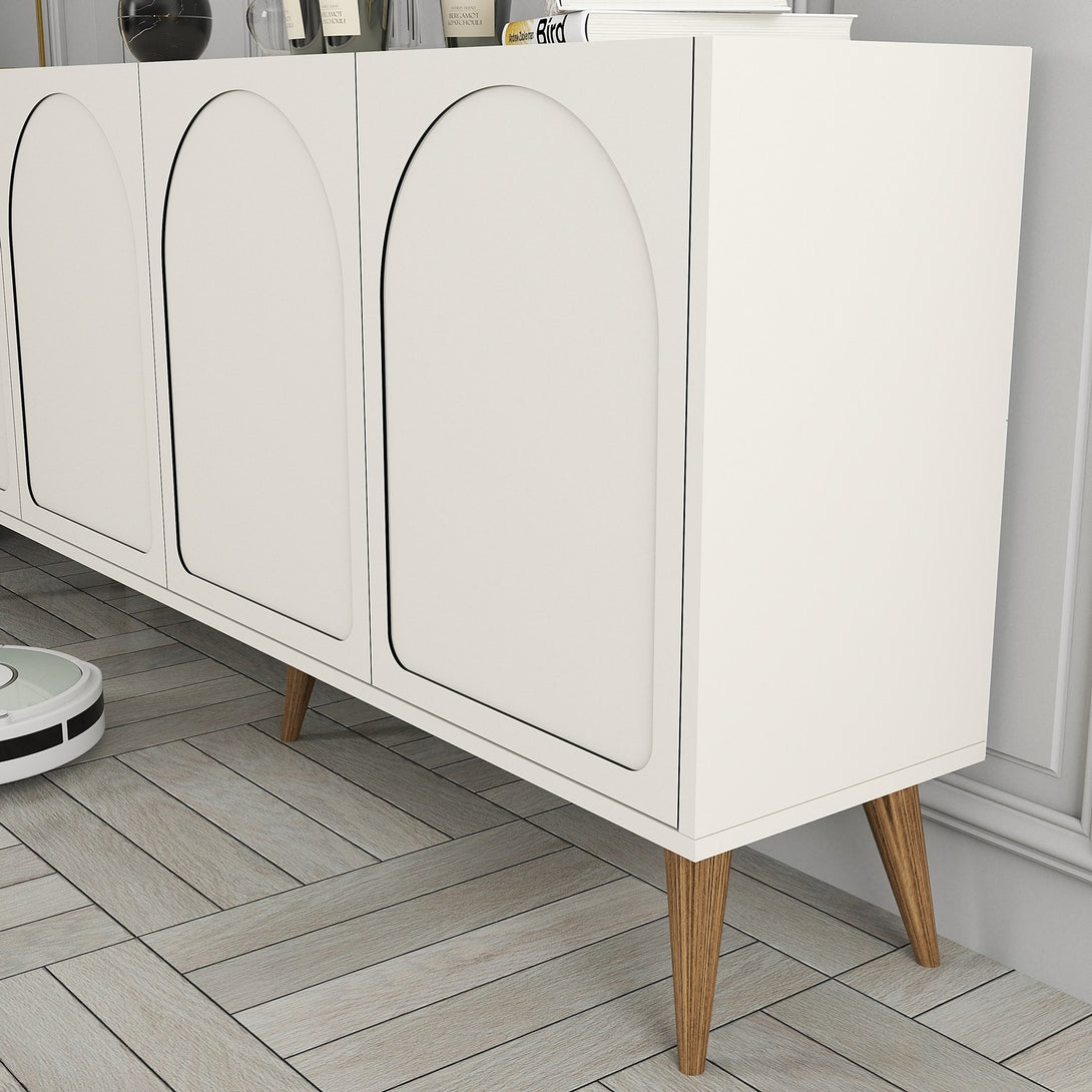 Konzolasztal Lyon 81 - Cream, Walnut-Vashome.sk