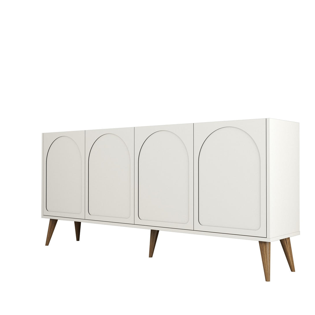 Konzolasztal Lyon 81 - Cream, Walnut-Vashome.sk