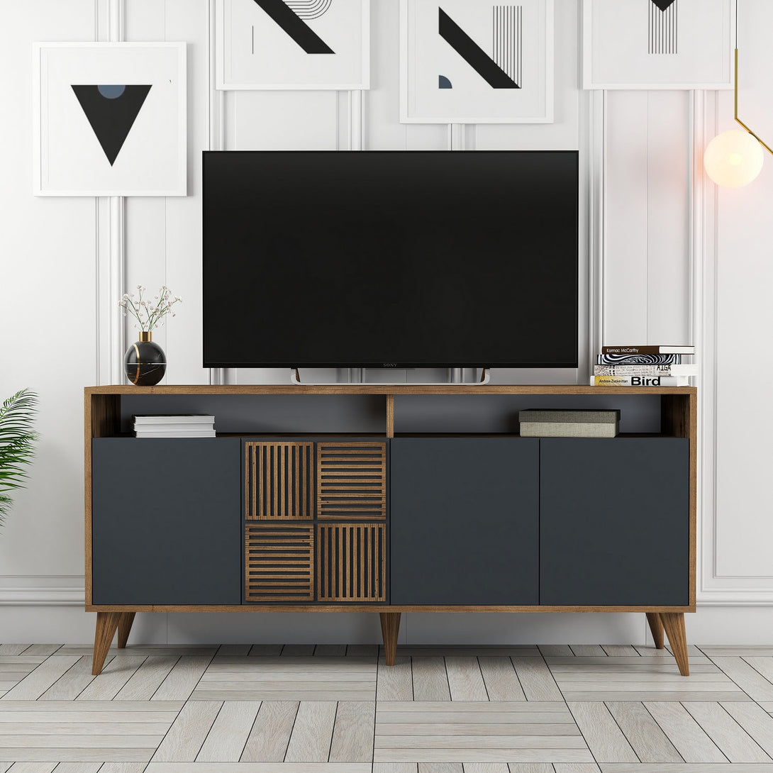Konzolasztal Milan 160 - Walnut, Anthracite-Vashome.sk
