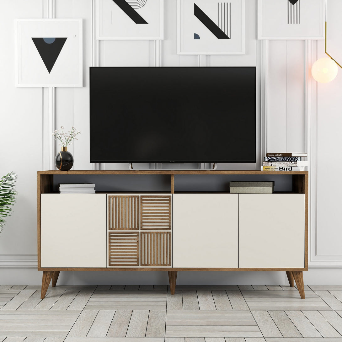 Konzolasztal Milan 160 - Walnut, Cream-Vashome.sk