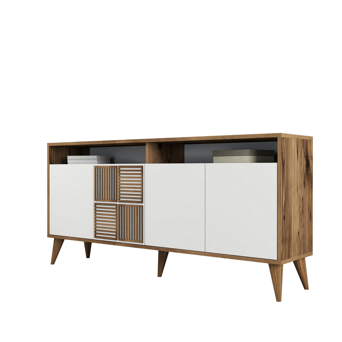 Konzolasztal Milan 160 - Walnut, White-Vashome.sk