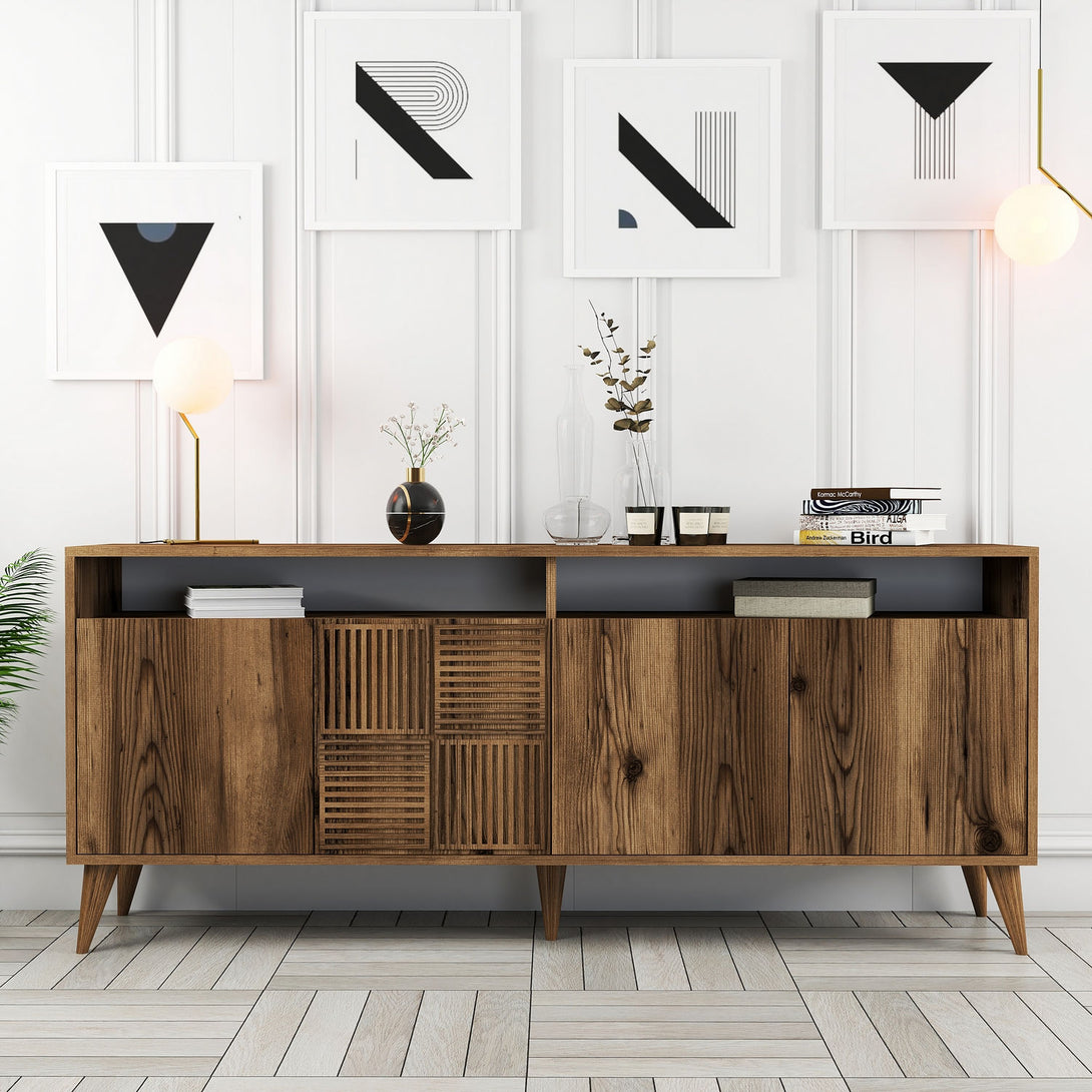 Konzolasztal Milan - Walnut-Vashome.sk