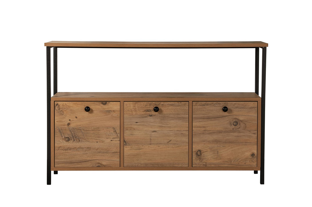 Konzolasztal Solace - Atlantic Pine, Black-Vashome.sk