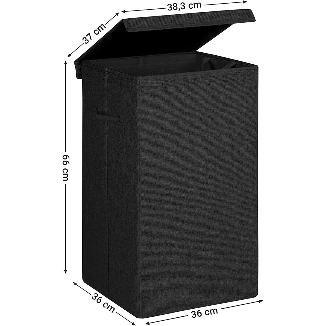 85L kôš na bielizeň, látkový kôš, kôš na prádlo s magnetickým vekom a úchytkou-Vashome.sk