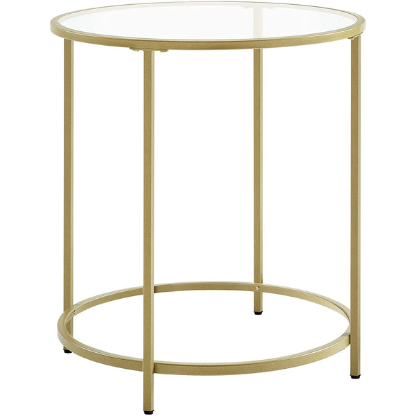 VASAGLE Zlatý kovový príručný stolík 50 x 50 x 54,8 cm-Vashome.sk