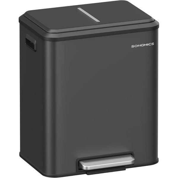 SONGMICS 2 x 15 literes konyhai szemetes fekete színben-Vashome.sk