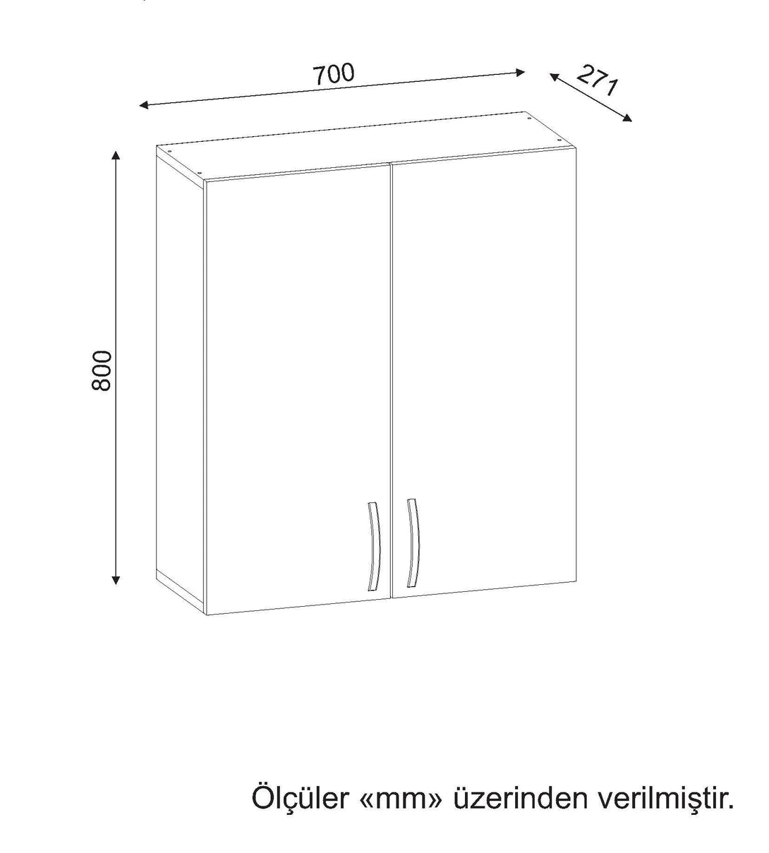 Fürdőszoba szekrény Benito Üst - White-Vashome.sk