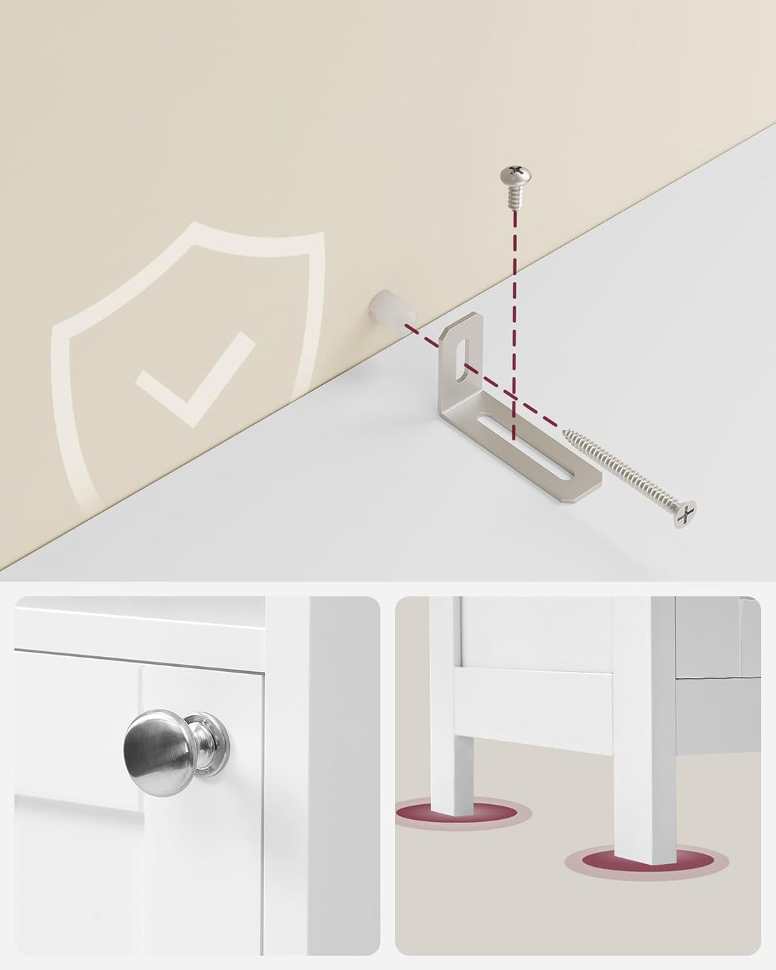 Kúpeľňová skrinka s osvetlením, vysoká, 30 x 30 x 170 cm, biela-Vashome.sk