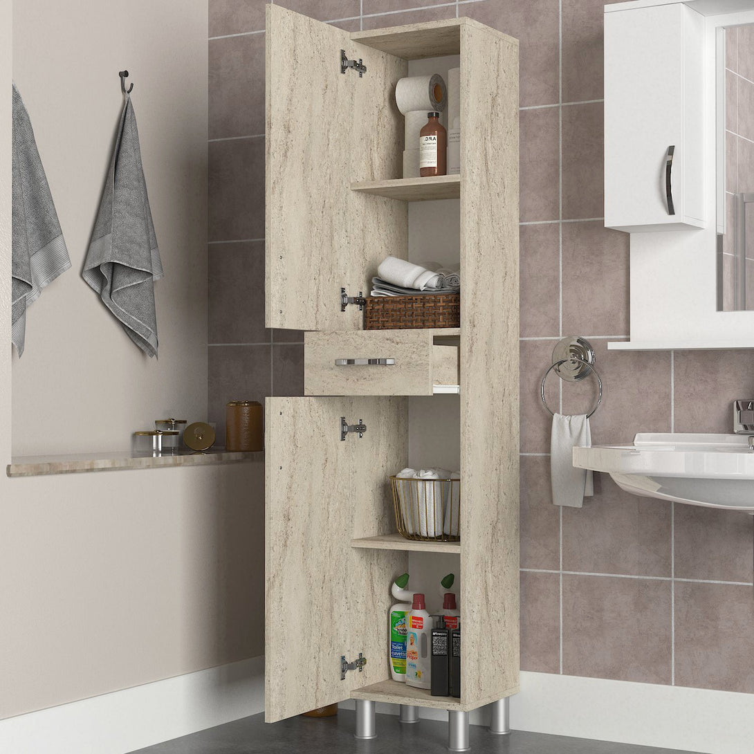 Fürdőszoba szekrény Selin 2 Doors 1 Drawer-Vashome.sk