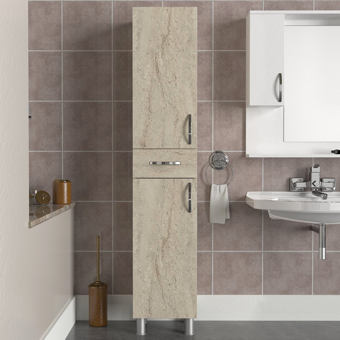 Fürdőszoba szekrény Selin 2 Doors 1 Drawer-Vashome.sk