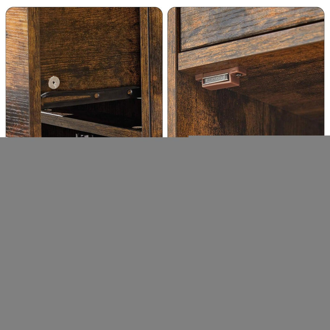 Kúpeľňová skrinka, úložná skrinka s 3 zásuvkami, rustikálna hnedá | VASAGLE-Vashome.sk