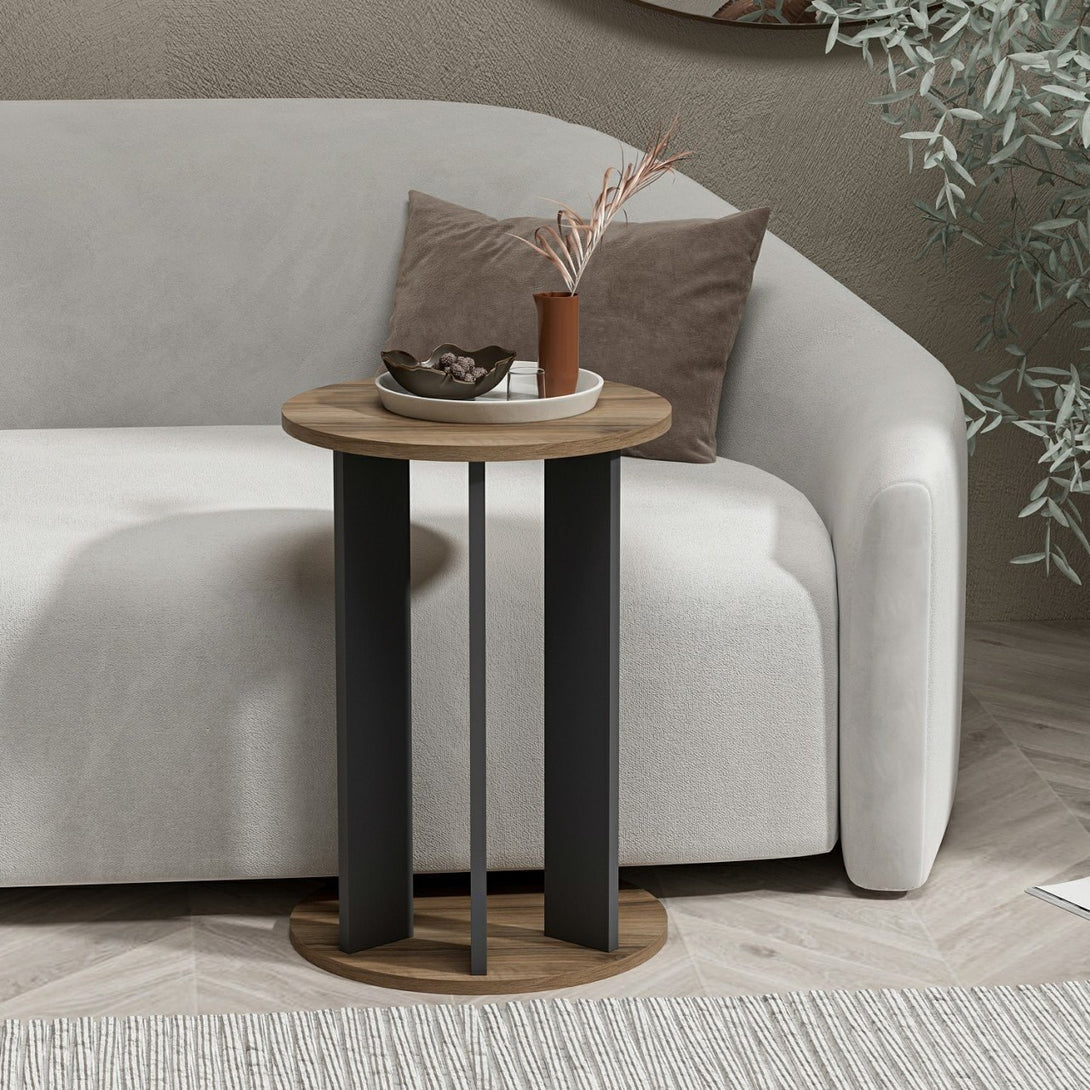 Kis asztal Ema - Walnut, Anthracite-Vashome.sk