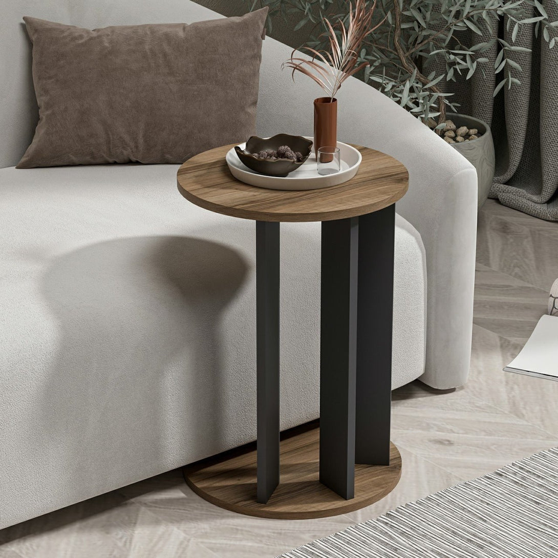 Kis asztal Ema - Walnut, Anthracite-Vashome.sk