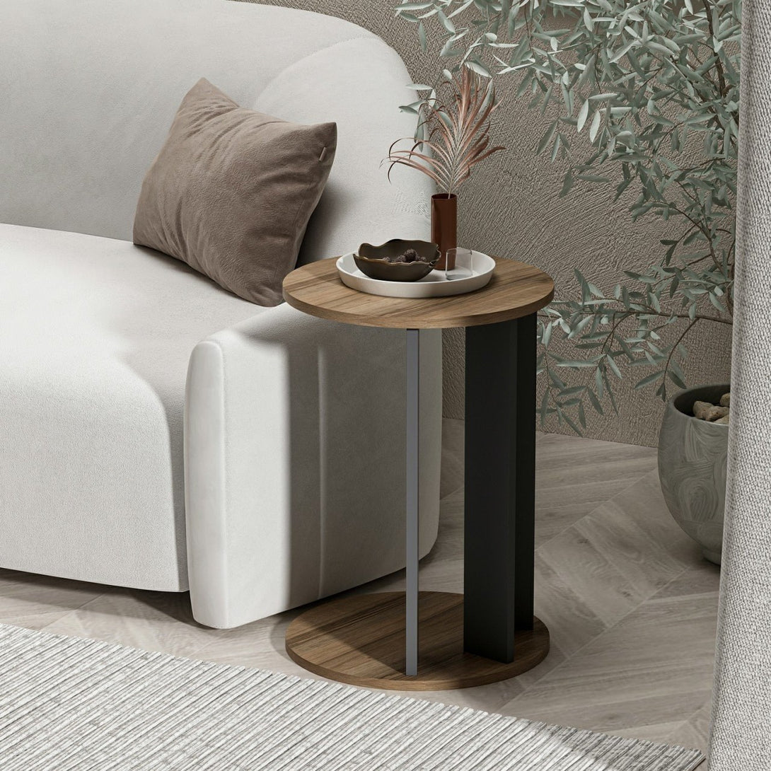 Kis asztal Ema - Walnut, Anthracite-Vashome.sk