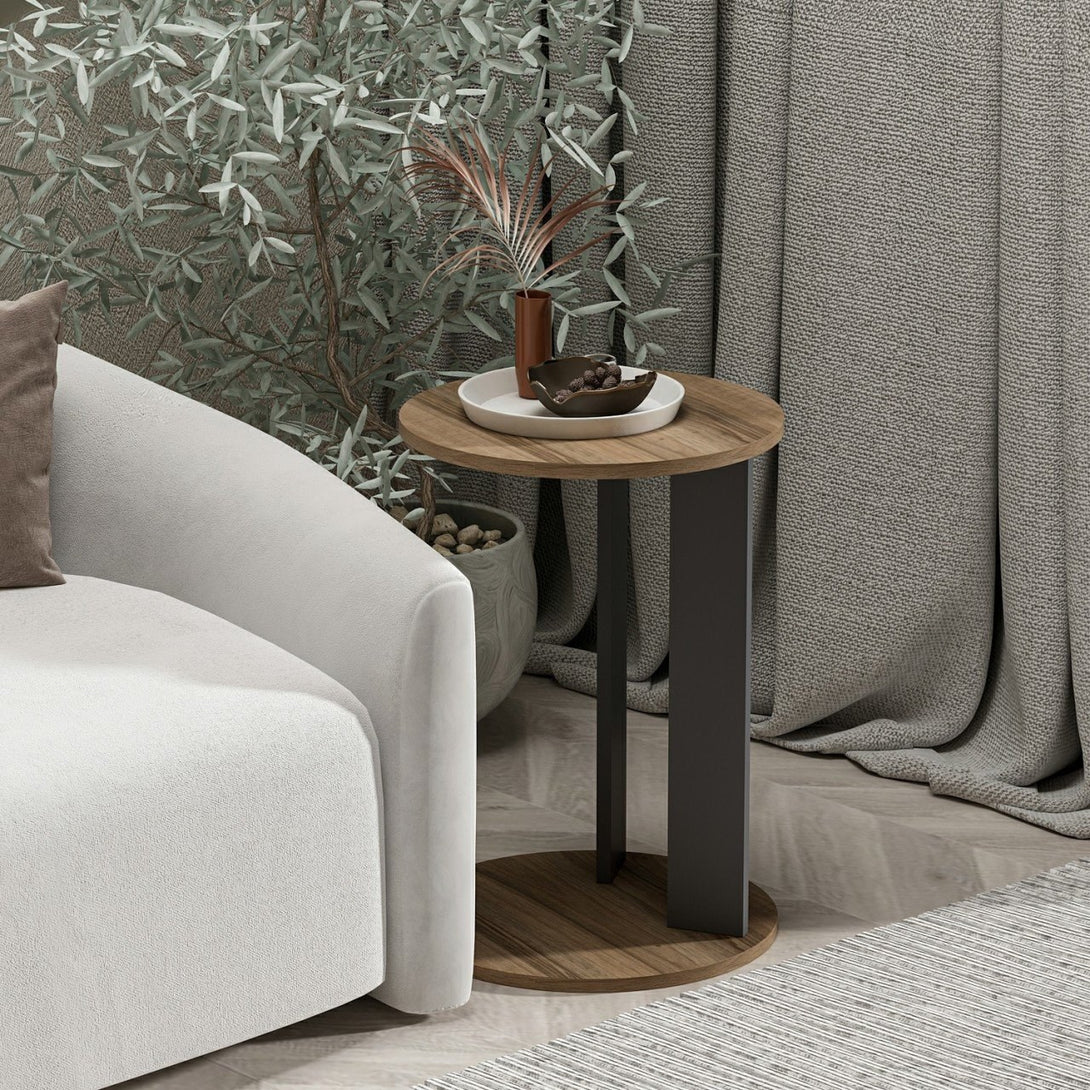 Kis asztal Ema - Walnut, Anthracite-Vashome.sk