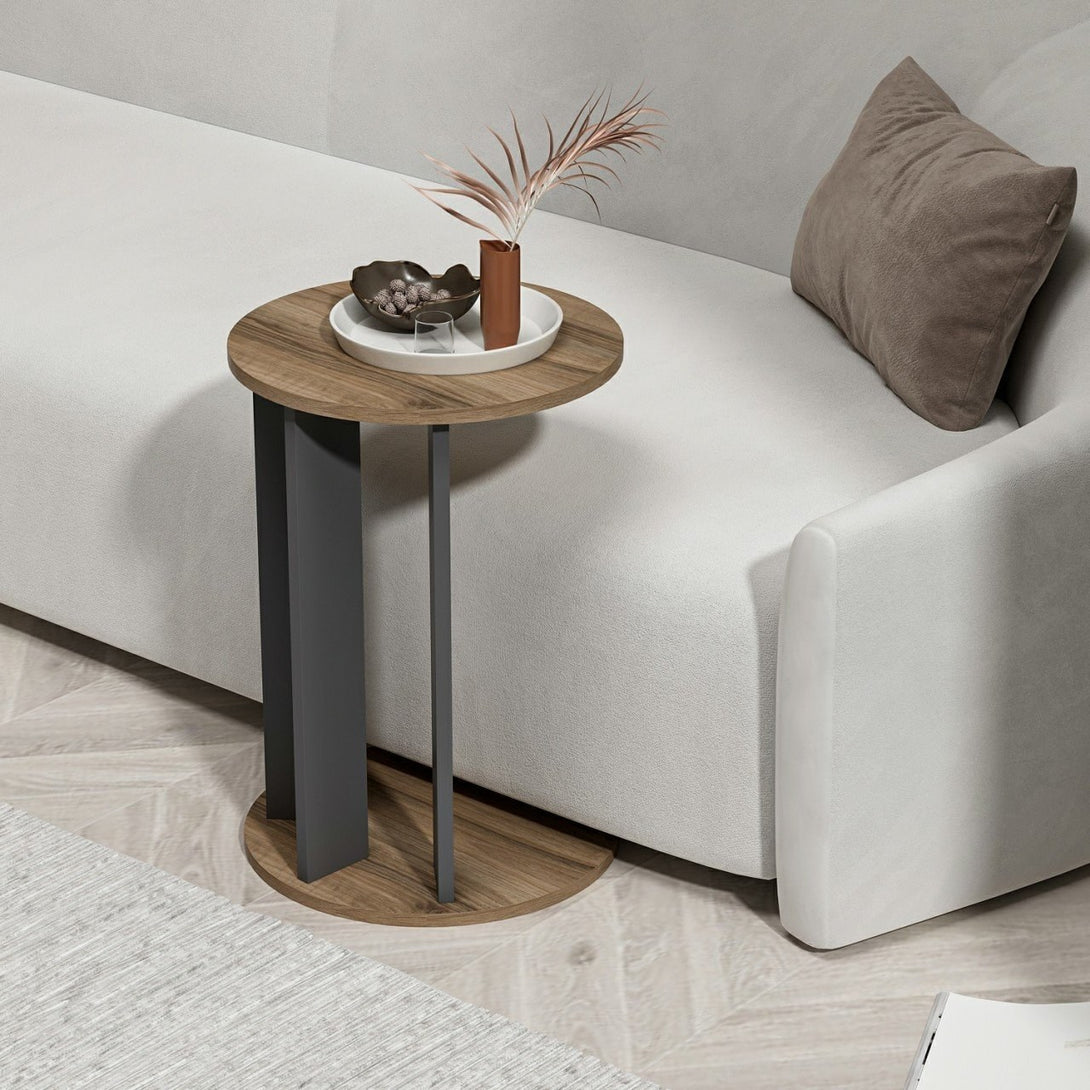 Kis asztal Ema - Walnut, Anthracite-Vashome.sk