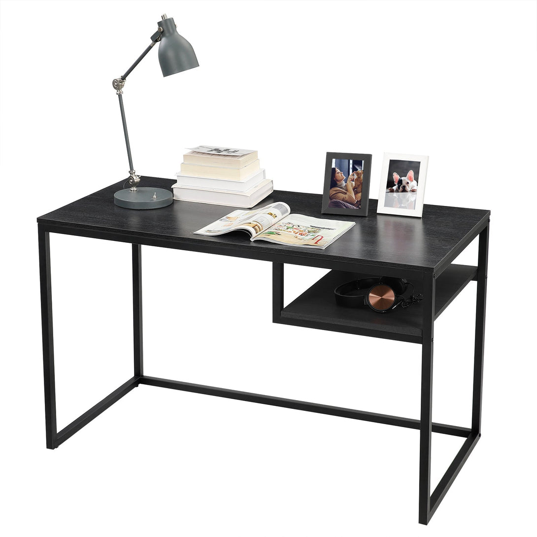 VASAGLE Moderný písací stôl, 120 x 60 x 75 cm, čierny-Vashome.sk