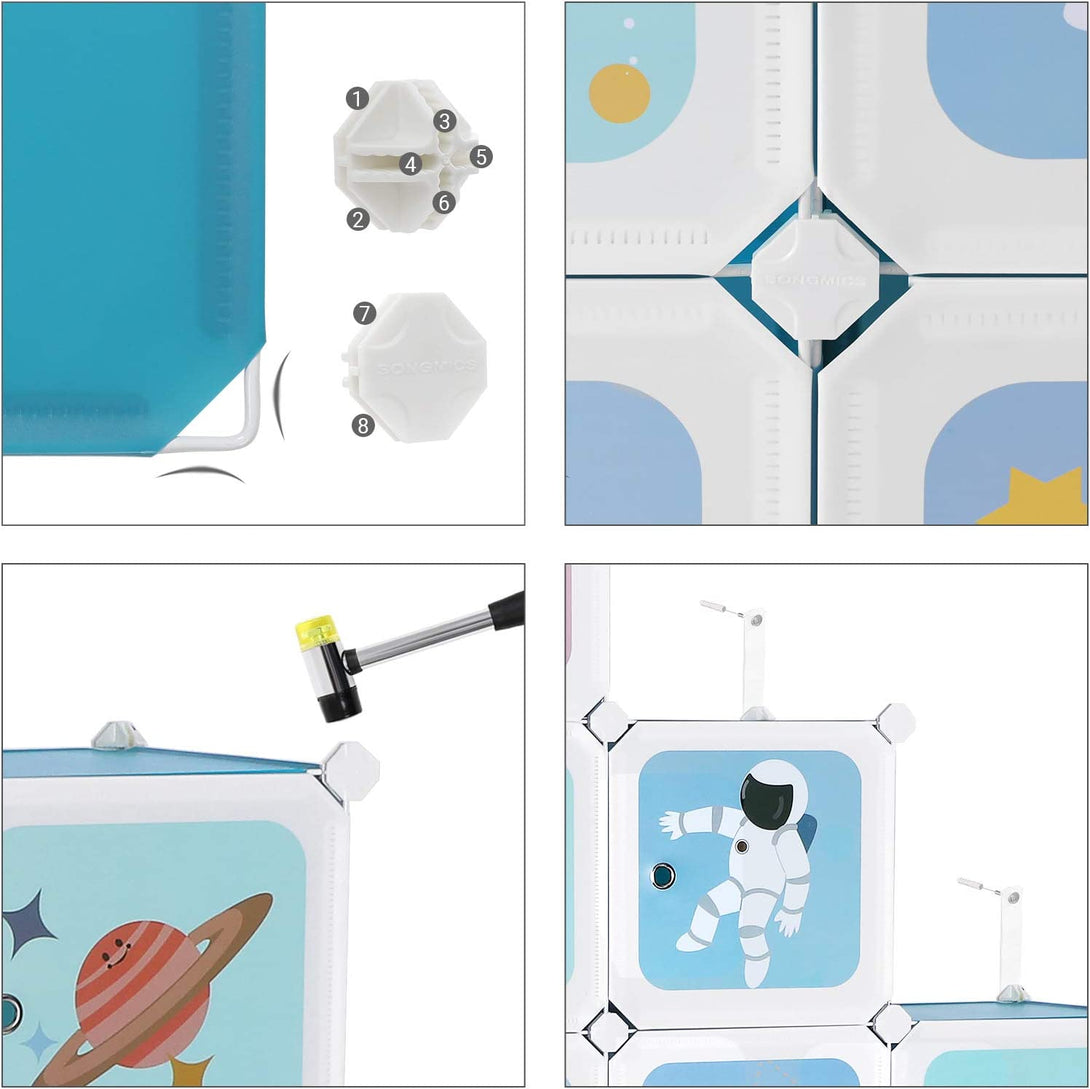 Modulárna detská skrinka s 15 priehradkami, vesmírny motív | SONGMICS-Vashome.sk