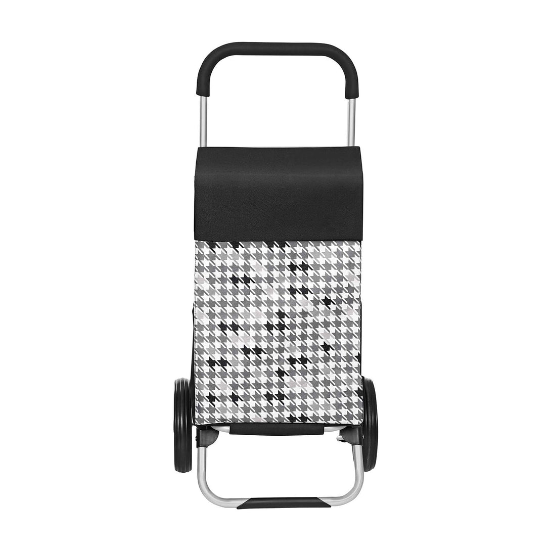 Nákupný vozík, nákupná taška na kolieskach 40 l, s háčikmi, čierny | SONGMICS-Vashome.sk