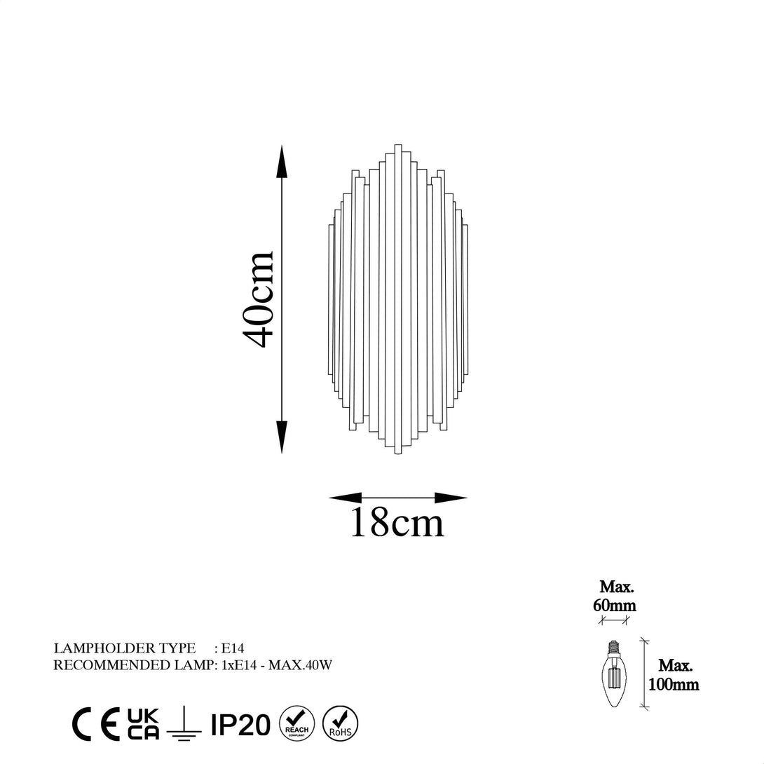Nástenná lampa, Kara - 13346-Vashome.sk