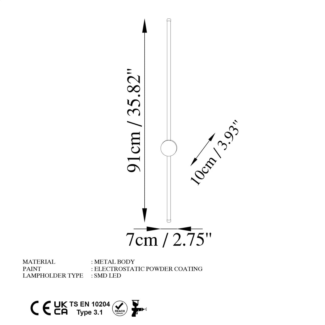 Nástenná lampa, Sword - 13484-Vashome.sk