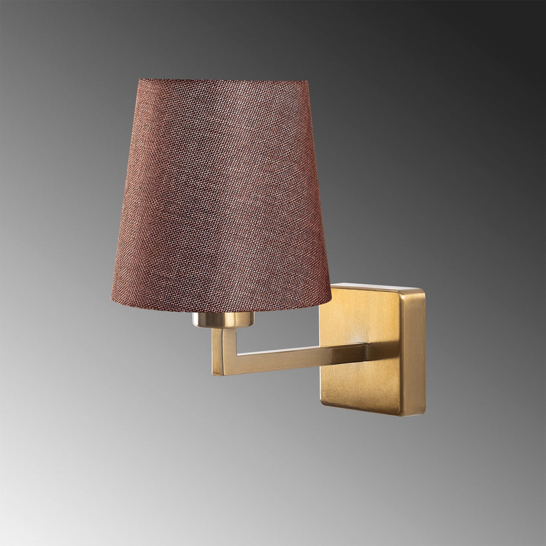 Fali lámpa, textil búrával, arany/barna | Profil-Vashome.sk