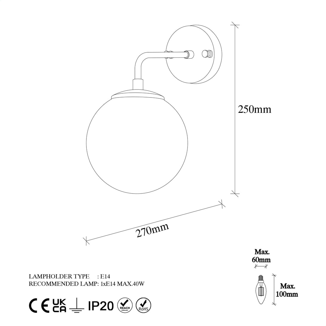 Nástenná lampa, Viran - 10895-Vashome.sk