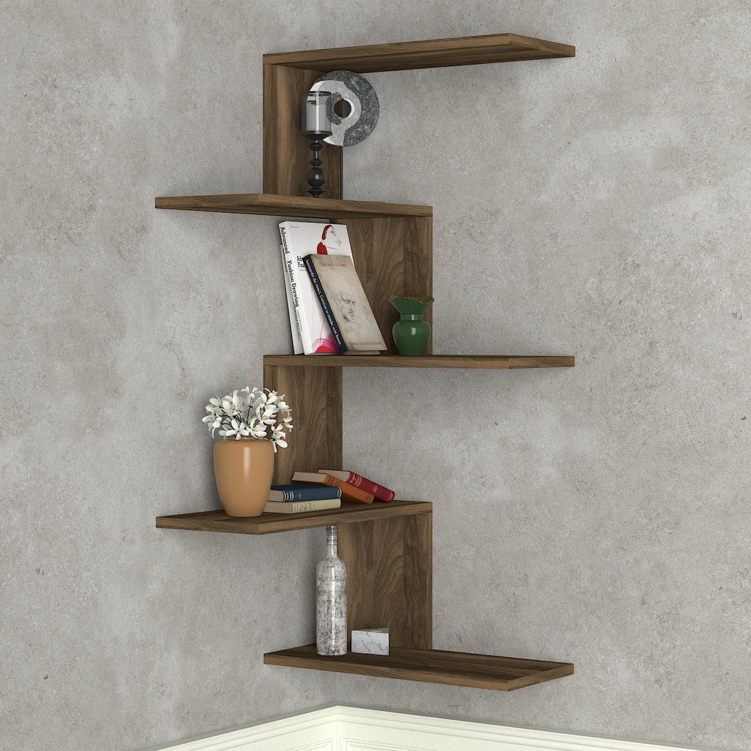 Fali polc Caniko - Walnut-Vashome.sk
