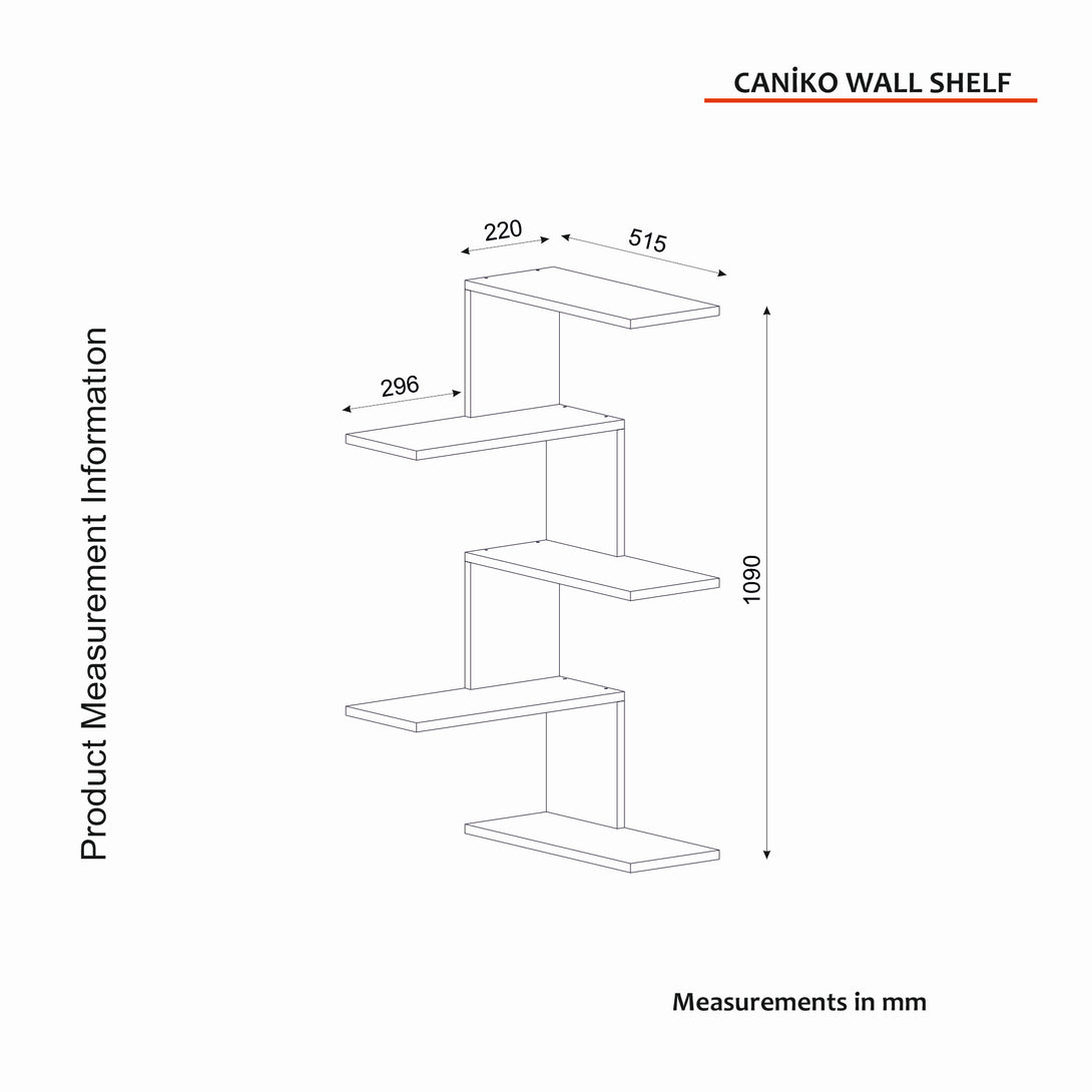 Fali polc Caniko - Walnut-Vashome.sk