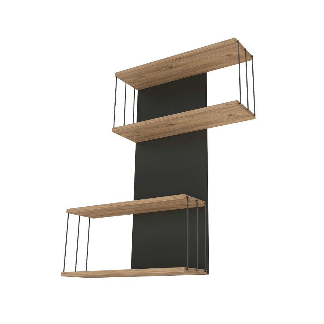 Fali polc Destan - Anthracite, Pine-Vashome.sk
