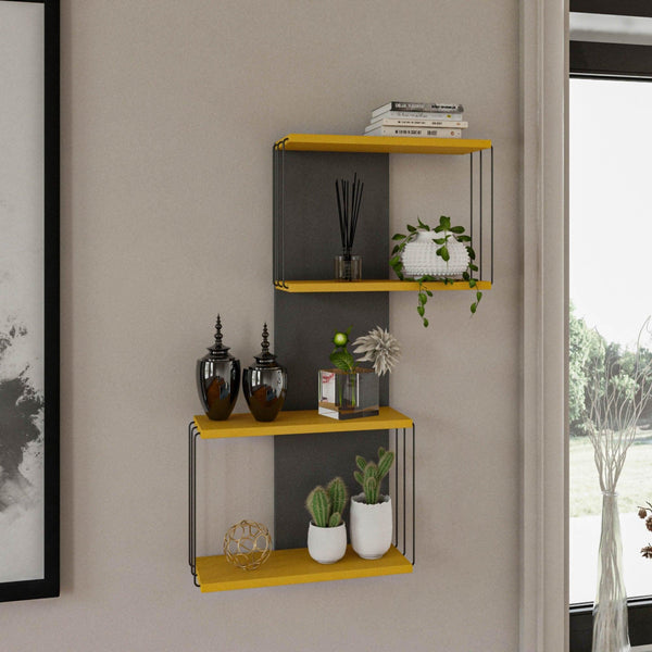 Fali polc Destan - Yellow-Vashome.sk