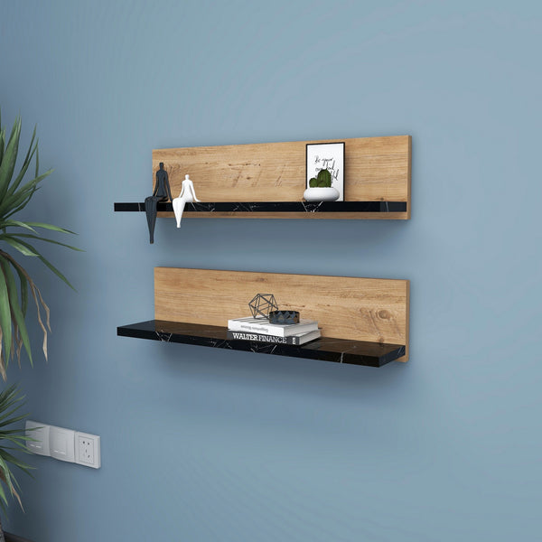 Fali polc Shelf - Black-Vashome.sk