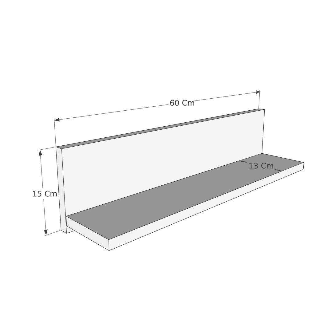 Fali polc Shelf - Walnut, White-Vashome.sk