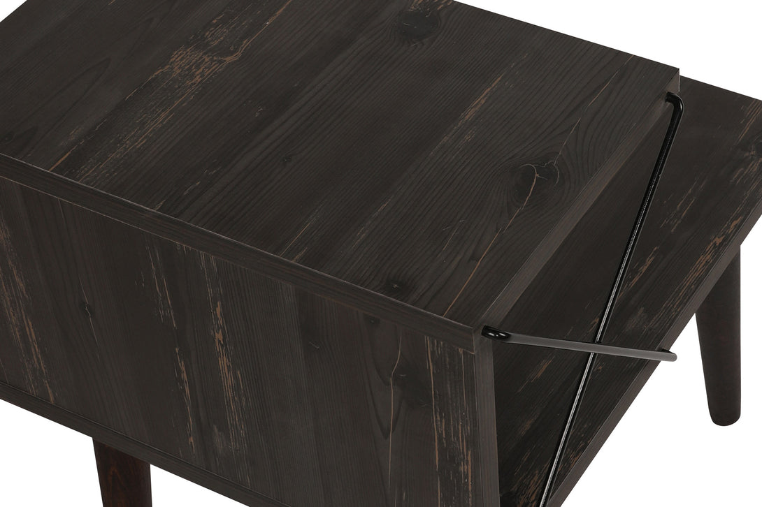 Nočný stôl Cross - Dark Brown-Vashome.sk