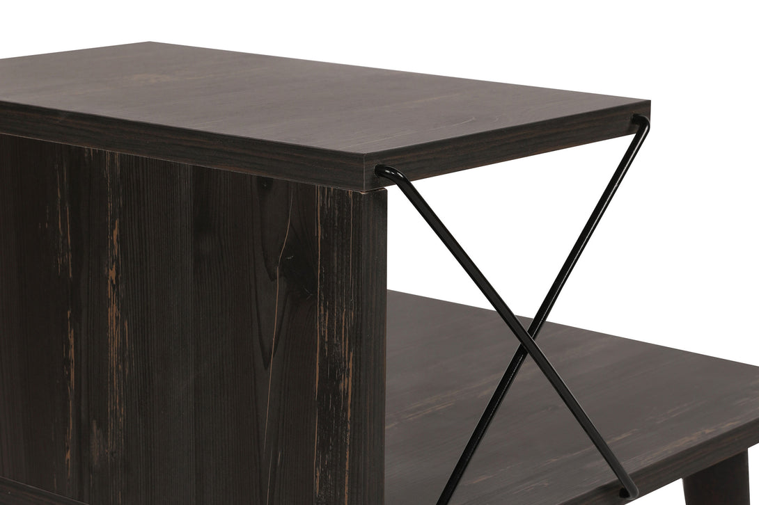 Nočný stôl Cross - Dark Brown-Vashome.sk