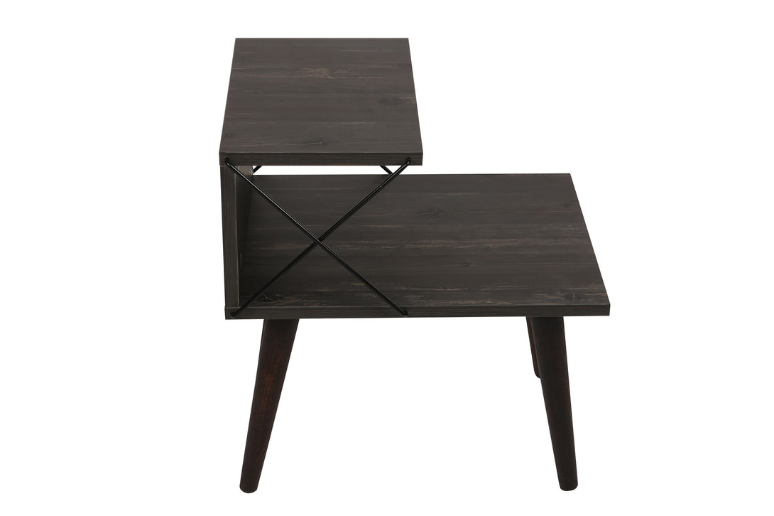 Nočný stôl Cross - Dark Brown-Vashome.sk