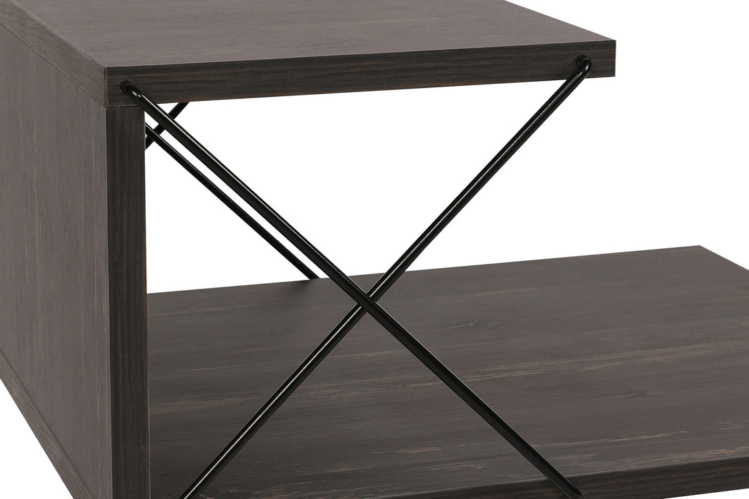 Nočný stôl Cross - Dark Brown-Vashome.sk