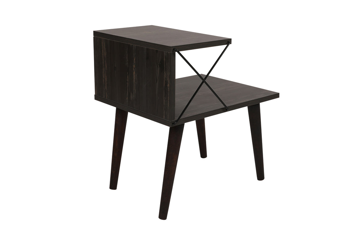 Nočný stôl Cross - Dark Brown-Vashome.sk