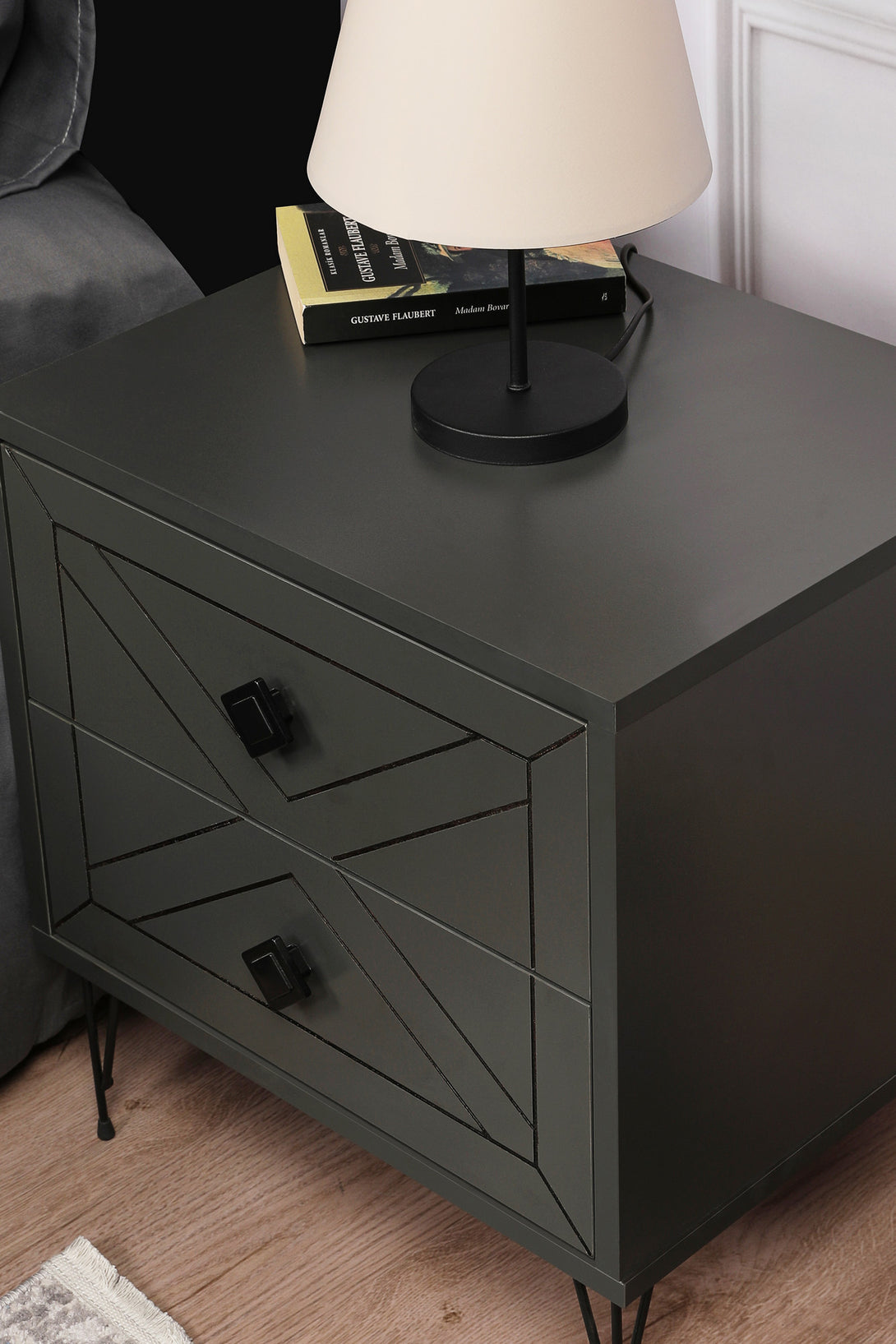 Nočný stôl Luna - Anthracite-Vashome.sk