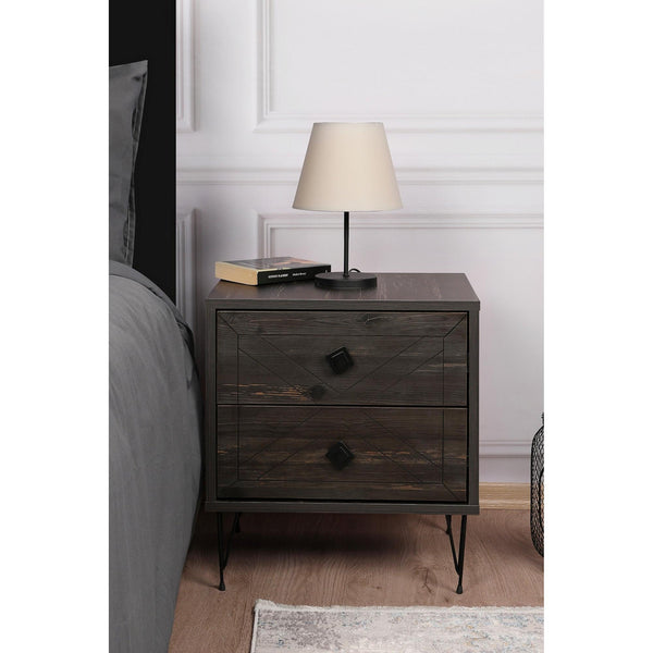 Nočný stôl Luna - Dark Brown-Vashome.sk