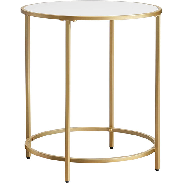 Okrúhly konferenčný stolík, 50 x 55 cm, farba biele zlato-Vashome.sk