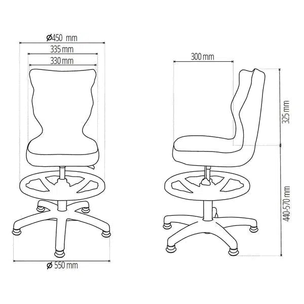 PETIT Detská otočná stolička s podnožkou, pre deti s výškou 119-142 cm, so zvieracím vzorom | Entelo-Vashome.sk