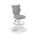 PETIT Detská otočná stolička s podnožkou, pre deti s výškou 133-159 cm, sivá farba | Entelo-Vashome.sk