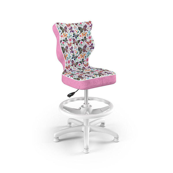 PETIT Detská otočná stolička s podnožkou, pre deti s výškou 133-159 cm, so vzorom motýľa | Entelo-Vashome.sk