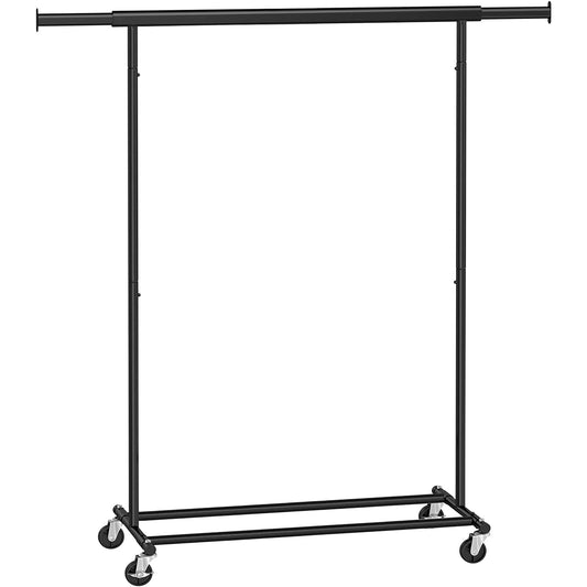 Pevný stojan na oblečenie s kolieskami, nosnosť 90 kg-Vashome.sk