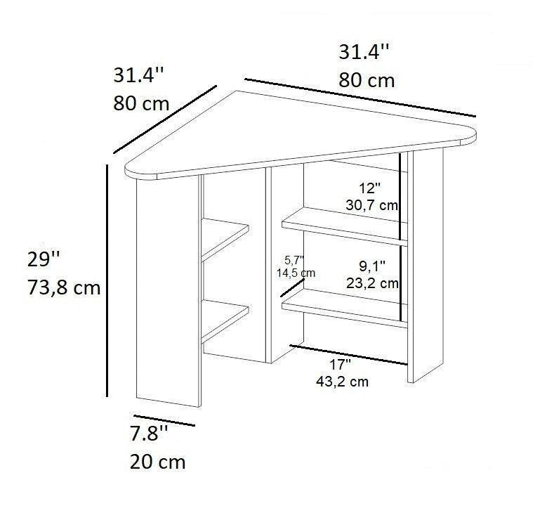 Íróasztal Corner - Anthracite-Vashome.sk