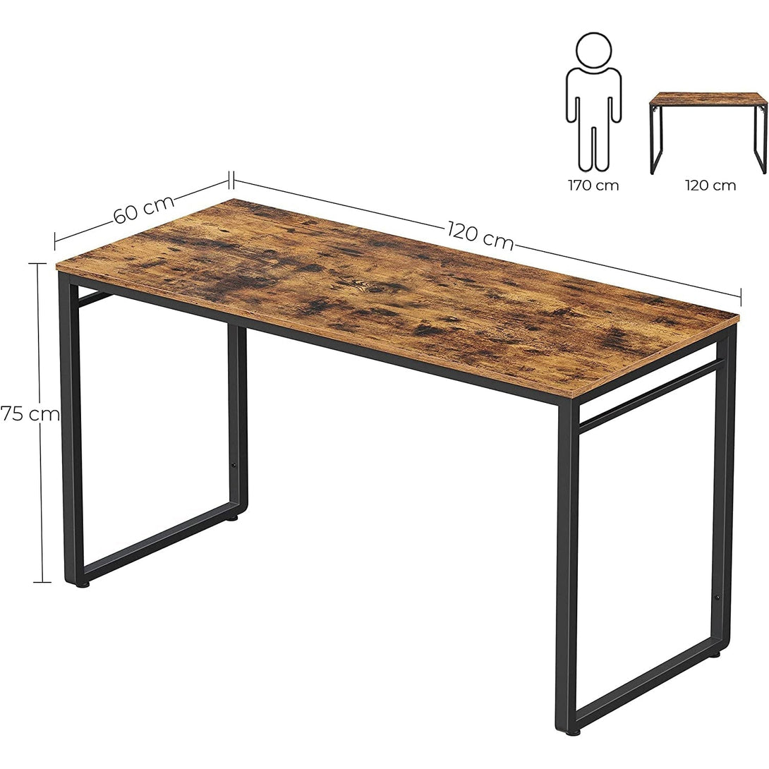 Počítačový stôl, kancelársky stôl s 8 háčikmi, 120 x 60 x 75 cm-Vashome.sk